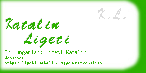 katalin ligeti business card